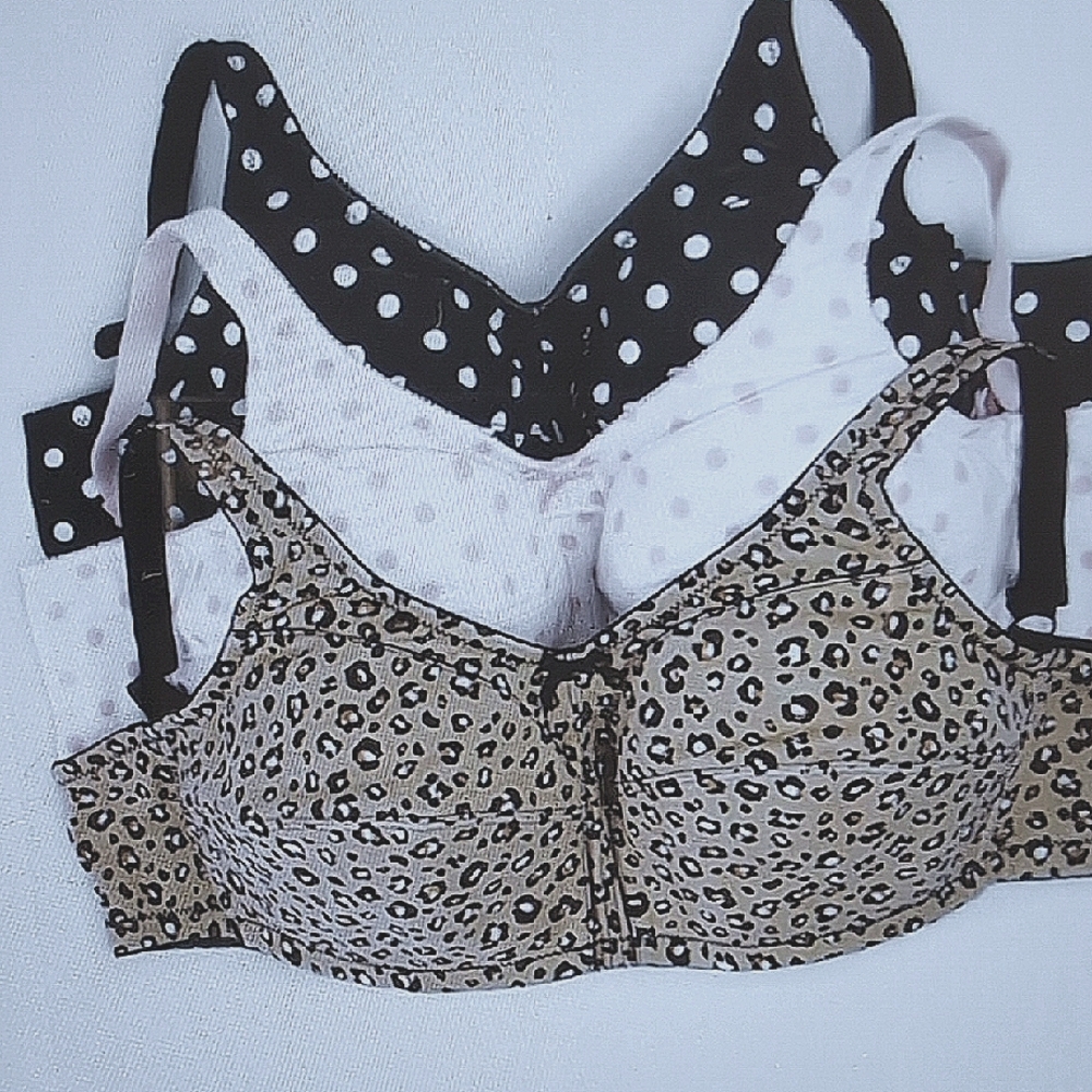 Leopard Print and Polka Dot Women's Bra Set